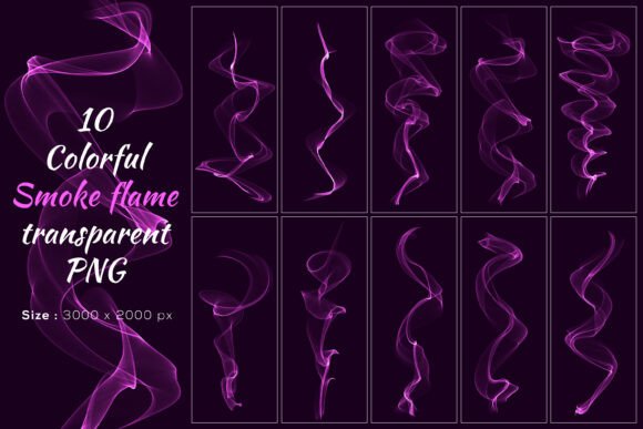 10 Wave Smoke Flame Transparent PNG