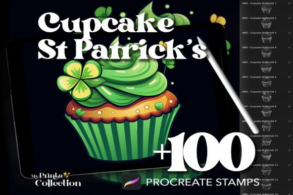 100 Procreate Cupcake St Patrick Stamps: A Creative Toolkit for Digital Artists