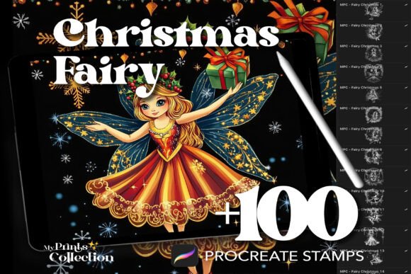 100 Procreate Fairy Christmas Stamps: Creative Magic for Holiday Art