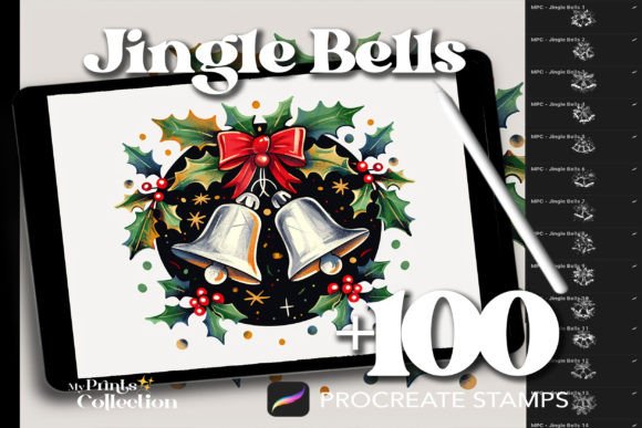 100 Procreate Jingle Bells Stamps