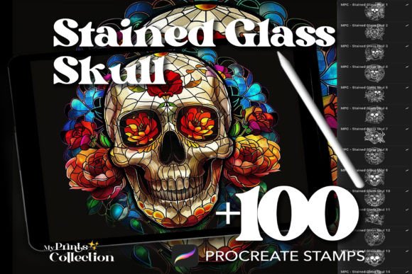 100 Procreate Stained Glass Skull: Creative Power for Digital Artists