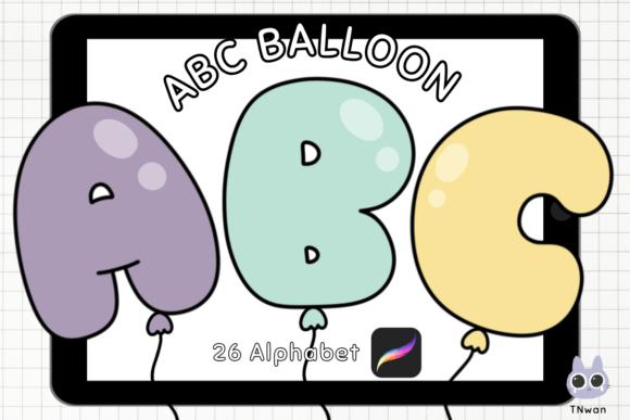 Alphabet Balloon Procreate Brush Stamp: A Creative Tool Done Right