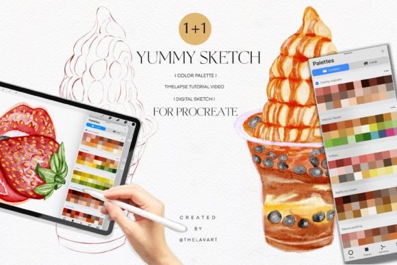 Bubble Cream Sketch Color Palette for Procreate