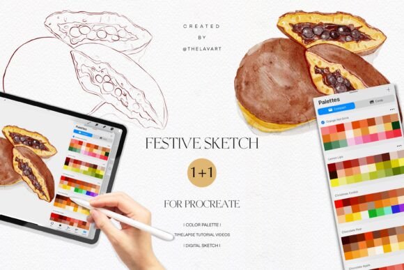 Chocolate Dorayaki Sketch Color Palette: A Creative Tool for Digital Artists