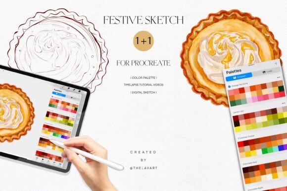 Creamy Cupcake Sketch Color Palette for Procreate