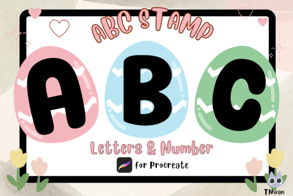 Easter Alphabet Procreate Brush Stamp: A Creative Essential for Digital Artists