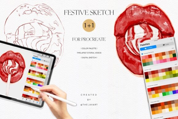 How the LollyPop Red Lips Sketch Color Palette Can Elevate Your Digital Art Practice