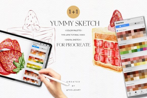 Little Cake Sketch Color Palette for Procreate: A Creative Toolkit
