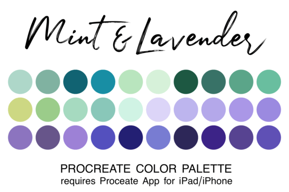 Mint Lavender Procreate Color Palette
