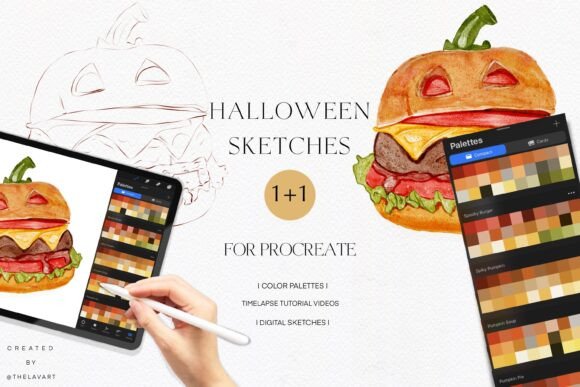 Spooky Burger Sketch Color Palette: A Creative Solution for Halloween-Inspired Art