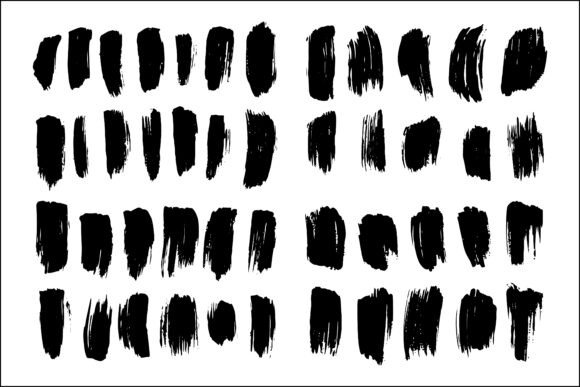 Unlocking Creativity with the Abstract Brush Strokes Silhouette Set